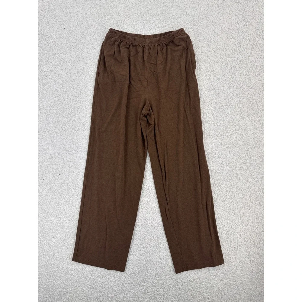 L.L.Bean Womens Brown Viscose Rayon Blend Lounge Pull On Pants Size Medium